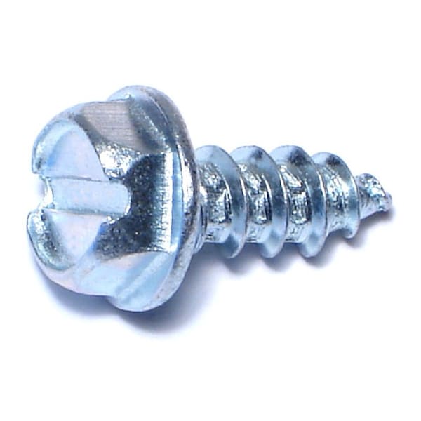 Midwest Fastener Sheet Metal Screw, #14 x 5/8 in, Zinc Plated Steel Flange Hex Head Slotted Drive, 100 PK 02955 - main